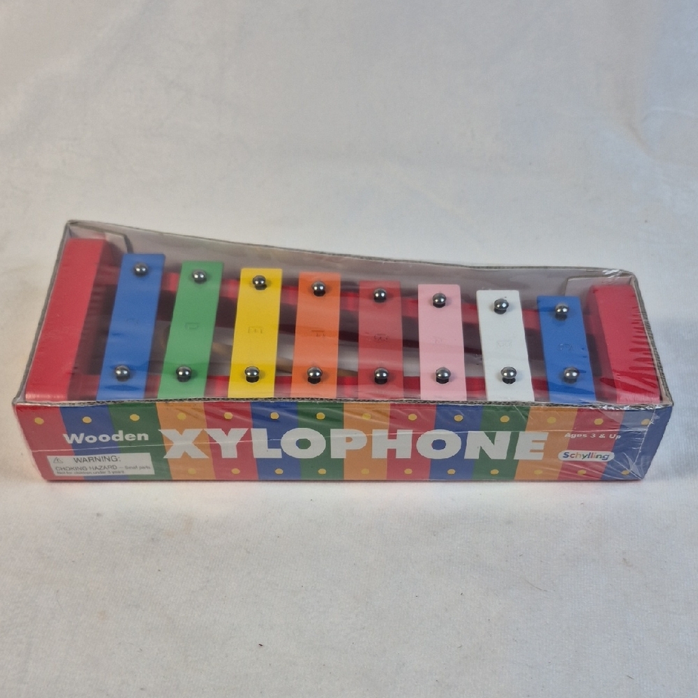 Schylling Colorful Wooden Xylophone Educational Musical Toy Instrument